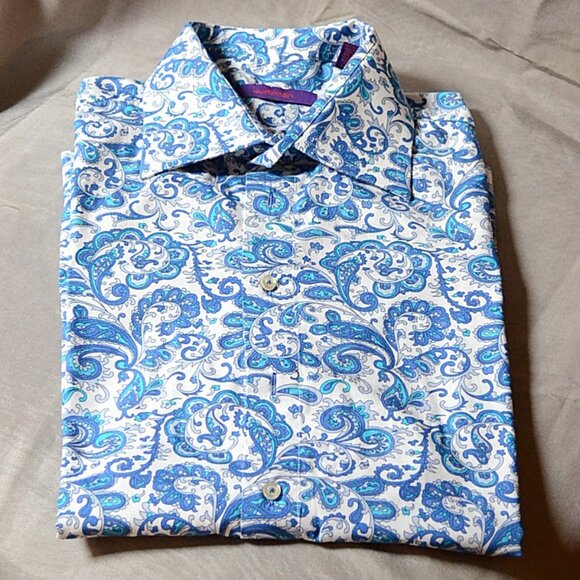 Kuhlman - Paisley - 100% Cotton - Men's shirt - French Cuffs - Size 45. - Picture 1 of 6